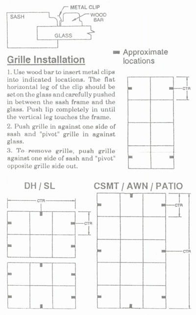 Full Surround Window Grille Installation Instructions